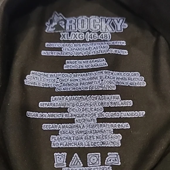 Rocky Microfiber Half Turtle Neck Pullover Shirt Black Brown XL - Picture 9 of 10